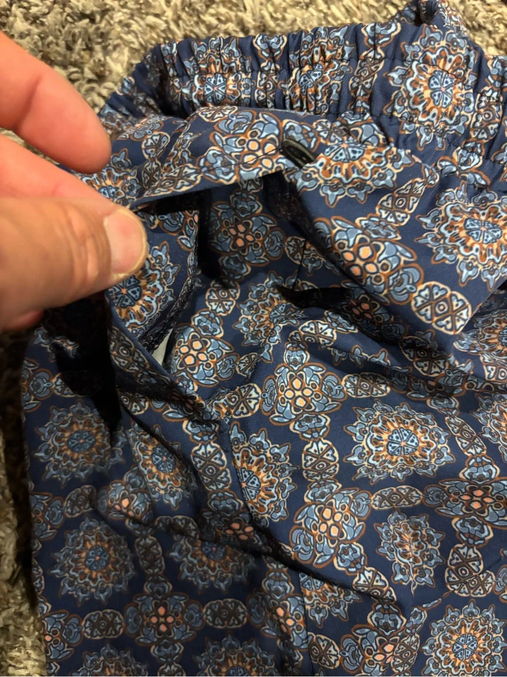 Men's Consequence Blue Geometric Print Swim Trunks